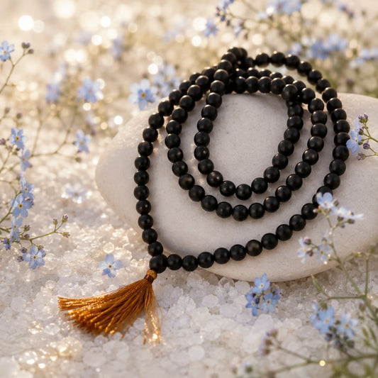 108+1 Divya Karungali Mala - Natural Ebony Wood Beads (Lab. Certified)