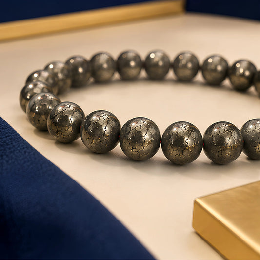 Asli Pyrite Wealth Bracelet (A Grade- Premium Beads)
