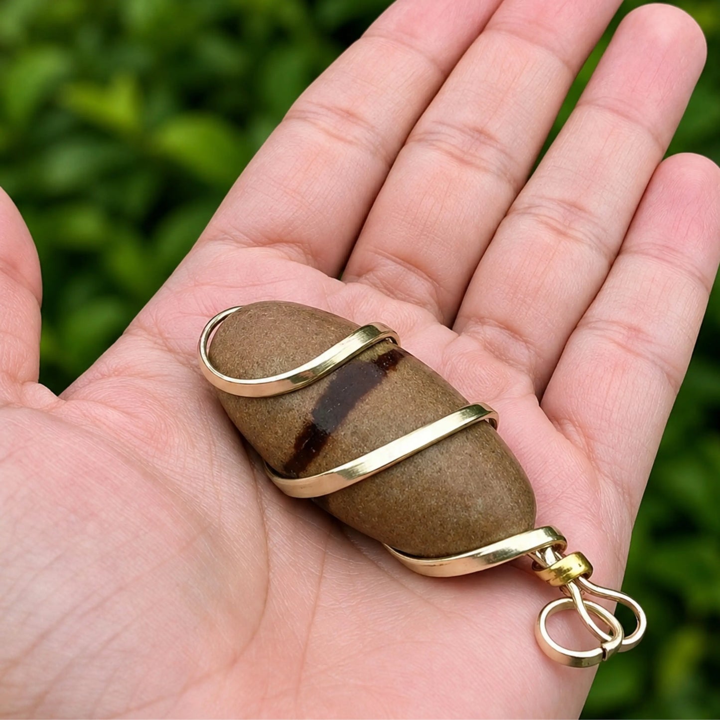 Original Narmada Shivling Pendent (Multicolour)