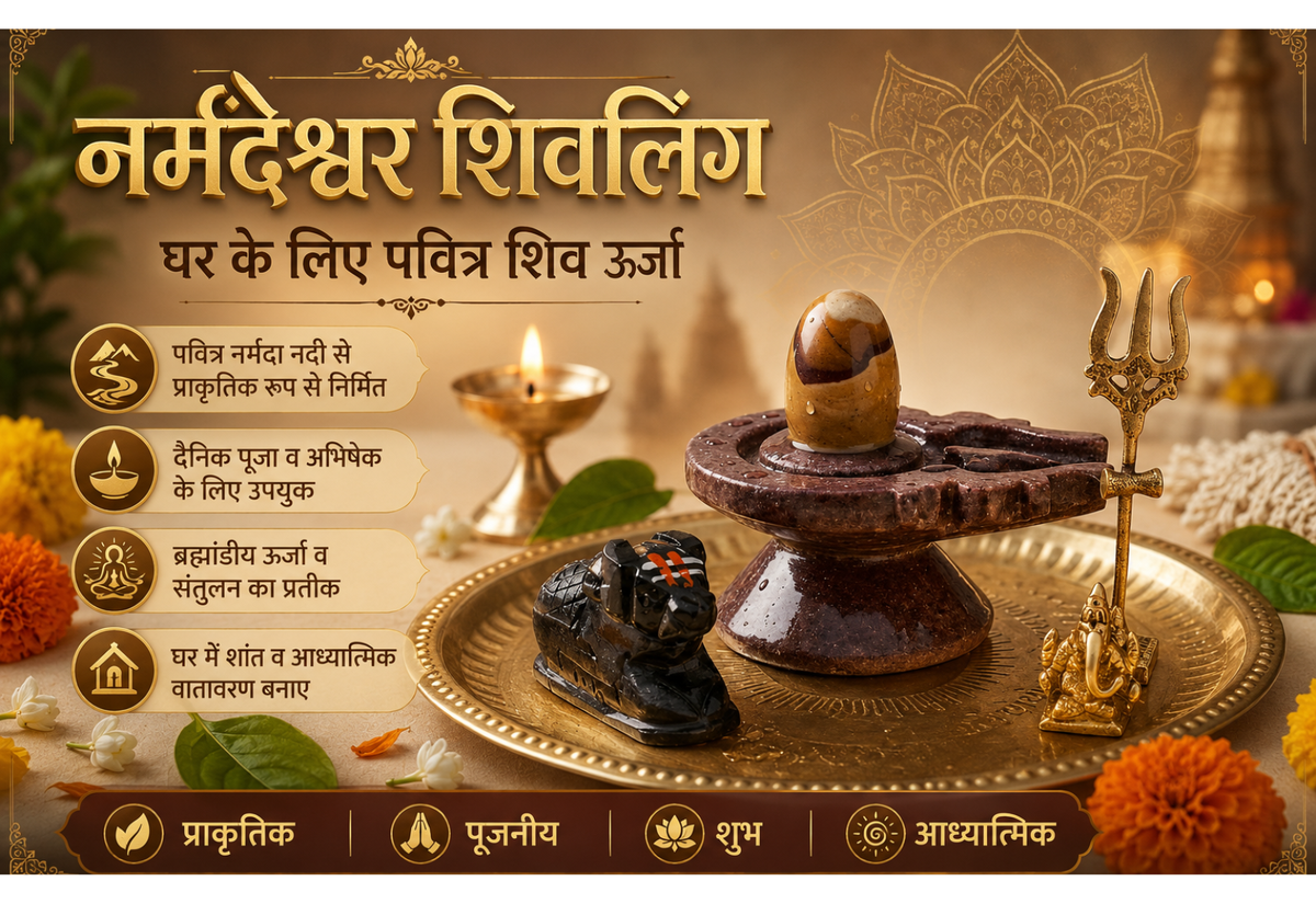 2 Inch Original Narmada Shivling with 4-inch Damru Jaldhari Base (Multicolour)