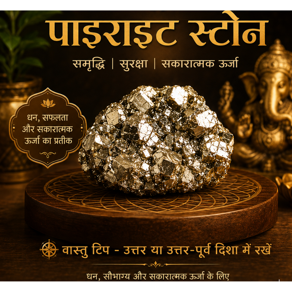 Raw Pyrite Stone - Wealth & Success Magnet for Vaastu