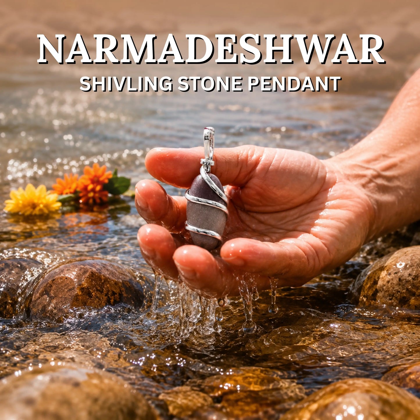 Original Narmada Shivling Pendent (Multicolour)