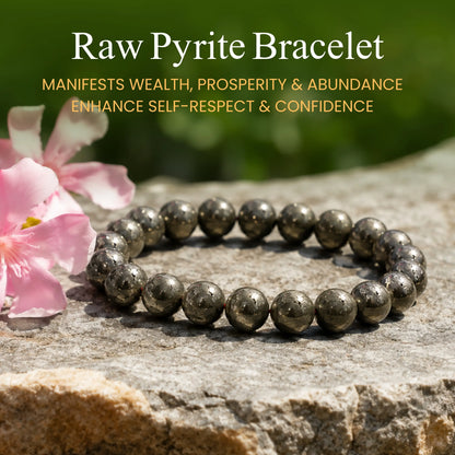 Asli Pyrite Wealth Bracelet (A Grade- Premium Beads)