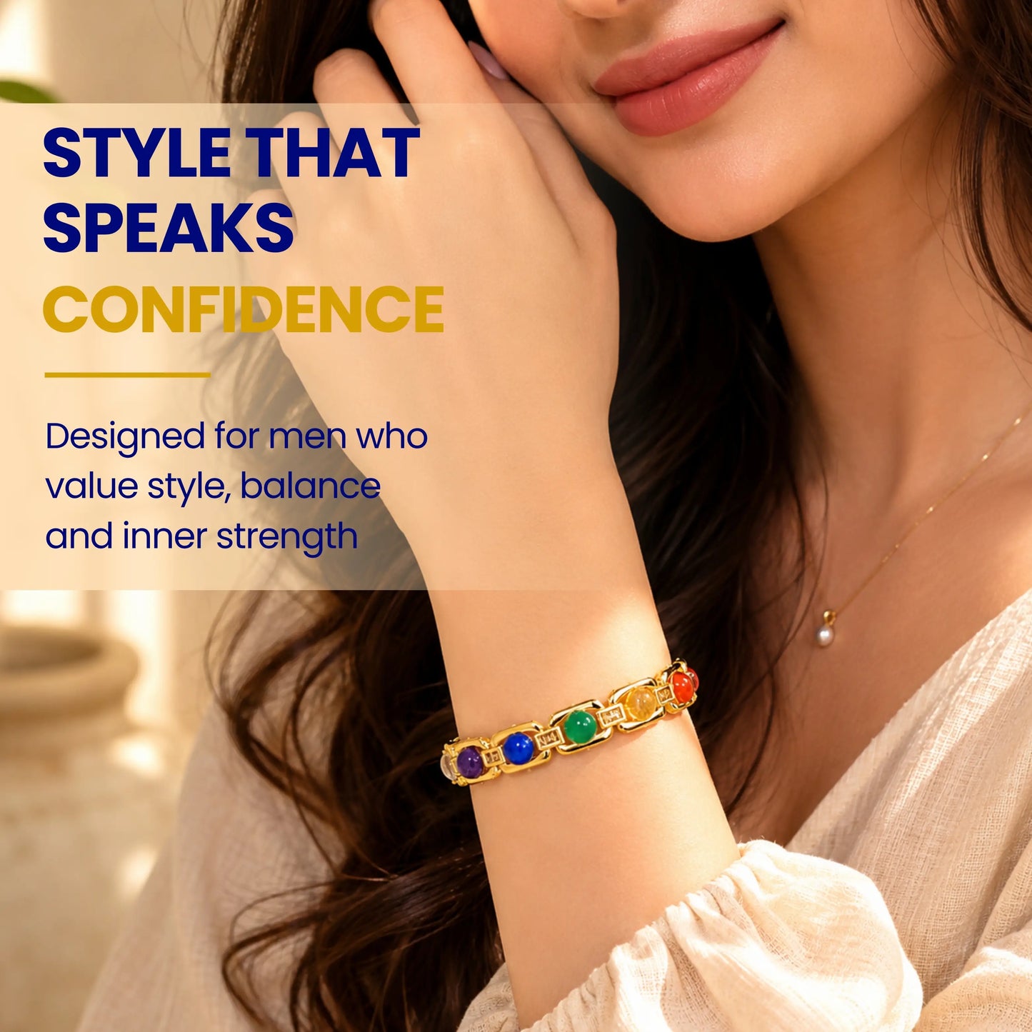 Gold Plated Essential 7 Chakra Bracelet