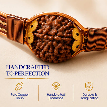 Asli Rudraksh Copper Kada