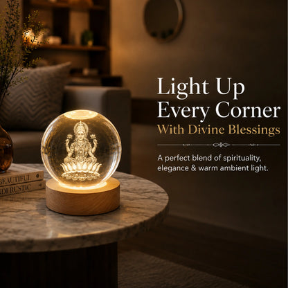 Premium Crystal Laxmi Maa Lamp