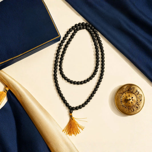 108+1 Divya Karungali Mala - Natural Ebony Wood Beads (Lab. Certified)