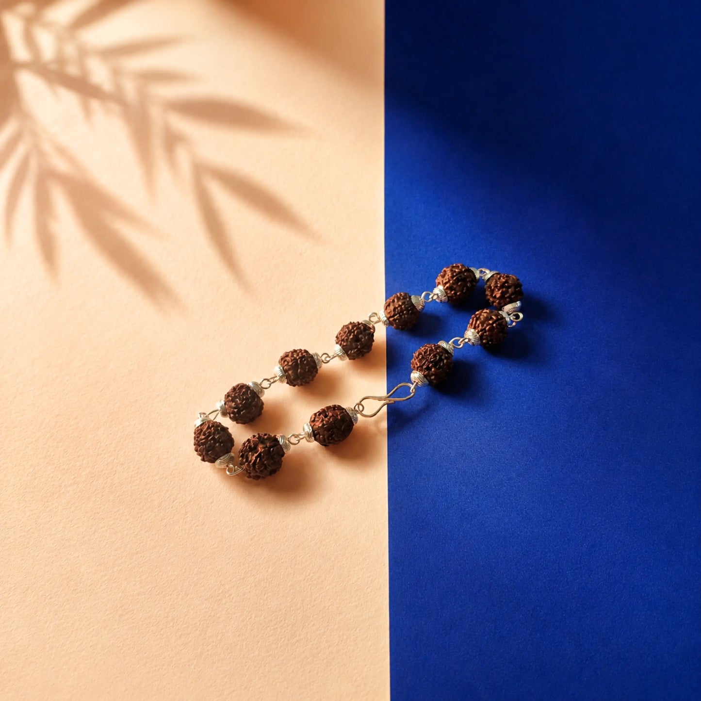 silver plated asli black rudraksh Bracelet- Beads size Big (High Quality Beads)