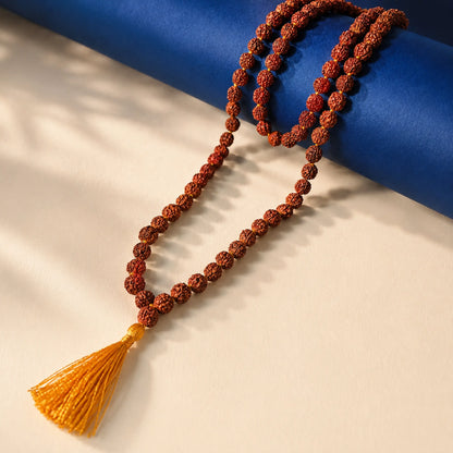 Brown Rudraksha Mala - 108+1 Beads