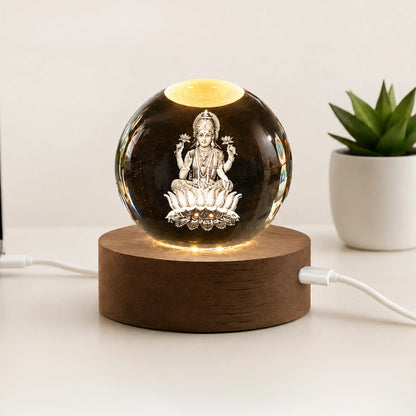 Premium Crystal Laxmi Maa Lamp
