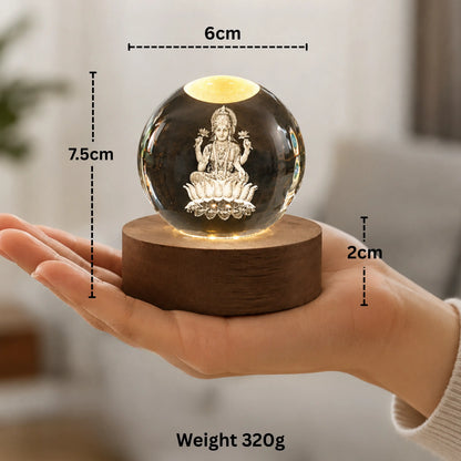 Premium Crystal Laxmi Maa Lamp