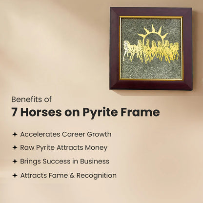7 horse on raw pyrite frame