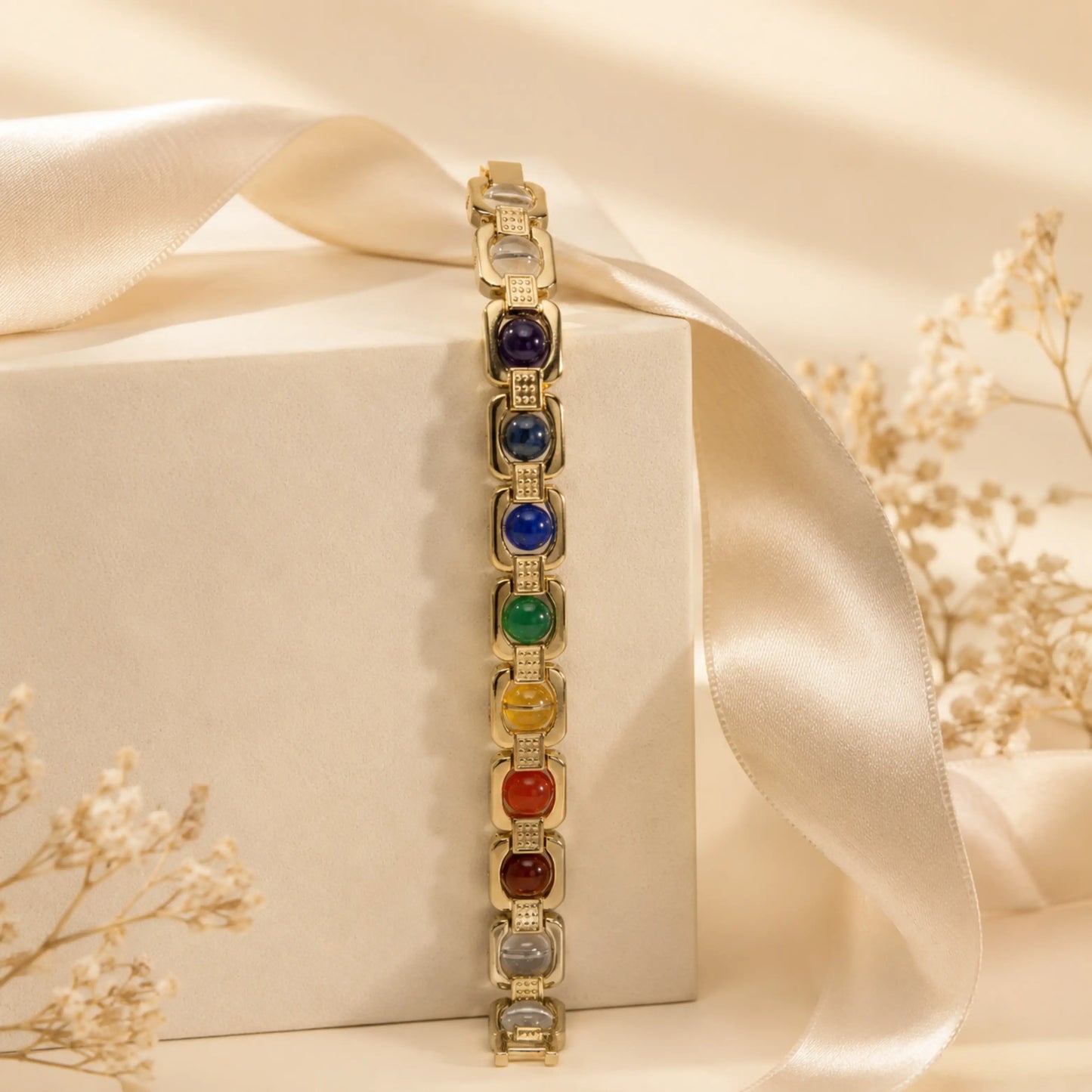 Gold Plated Essential 7 Chakra Bracelet