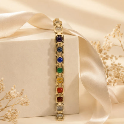 Gold Plated Essential 7 Chakra Bracelet