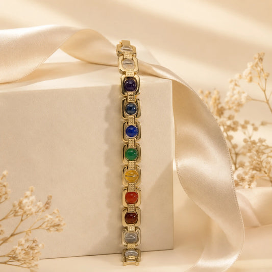 Gold Plated Essential 7 Chakra Bracelet