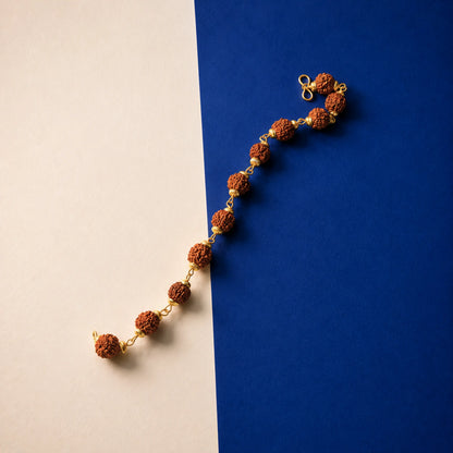 Gold plated Asli Rudraksh Bracelet- Tathastu hai to asli hai