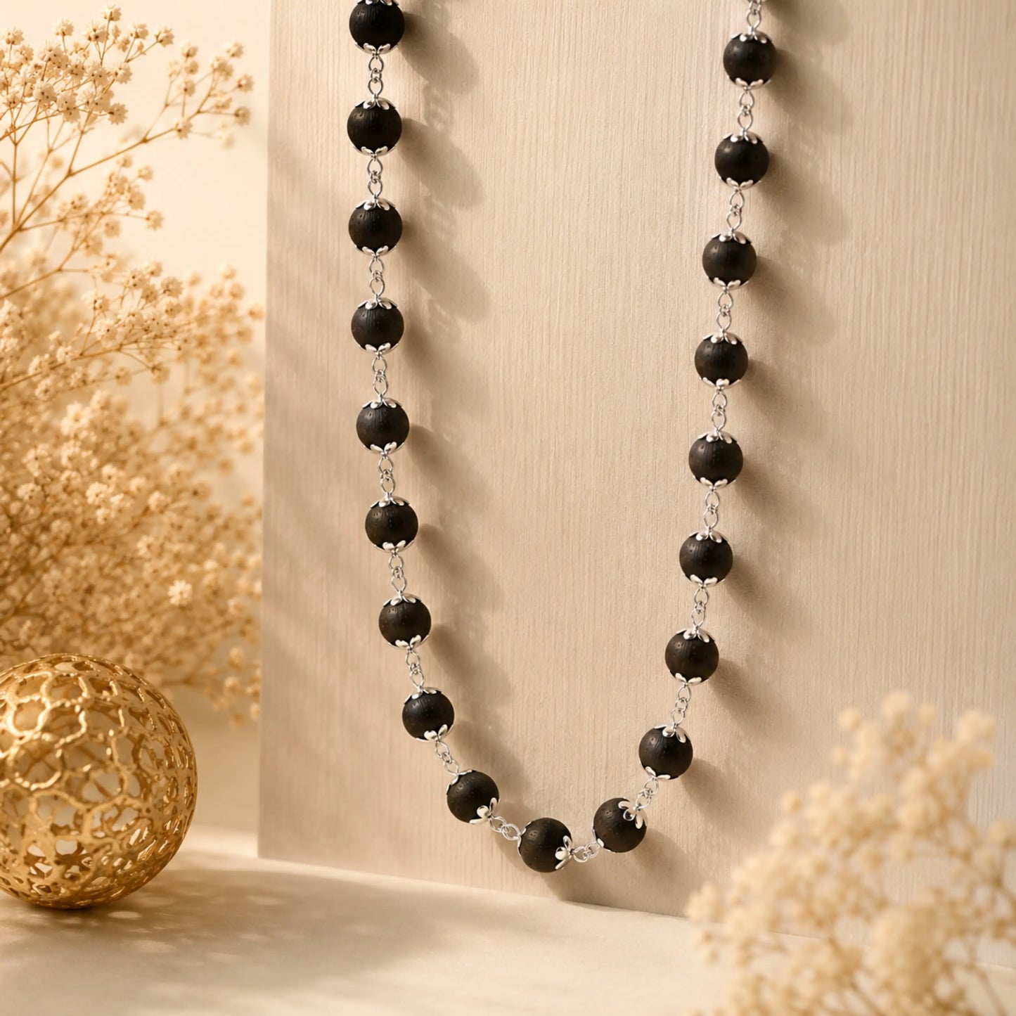 silver plated kharungali mala