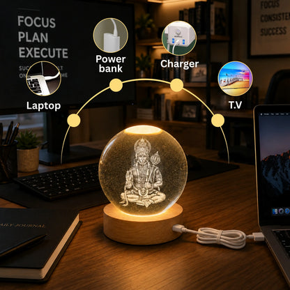 Premium Crystal hanuman ji Lamp