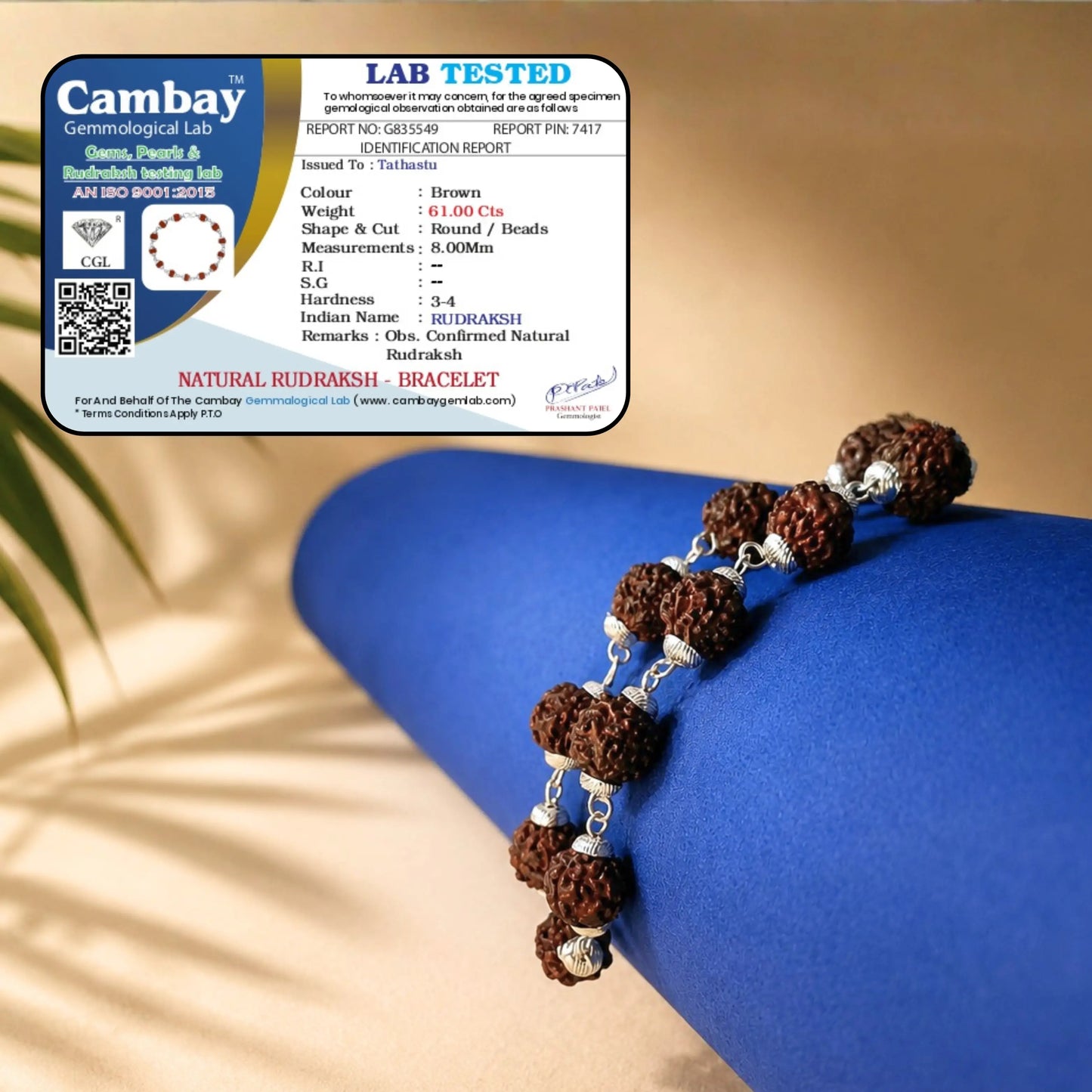 silver plated asli black rudraksh Bracelet- Beads size Big (High Quality Beads)