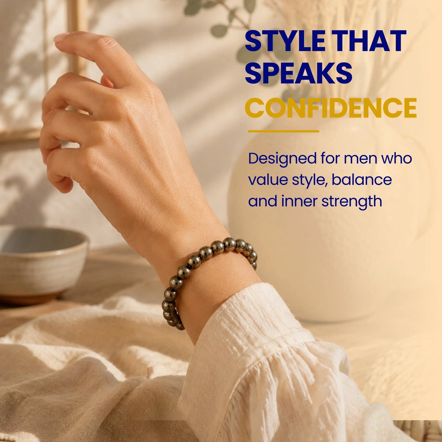 Asli Pyrite Wealth Bracelet (A Grade- Premium Beads)