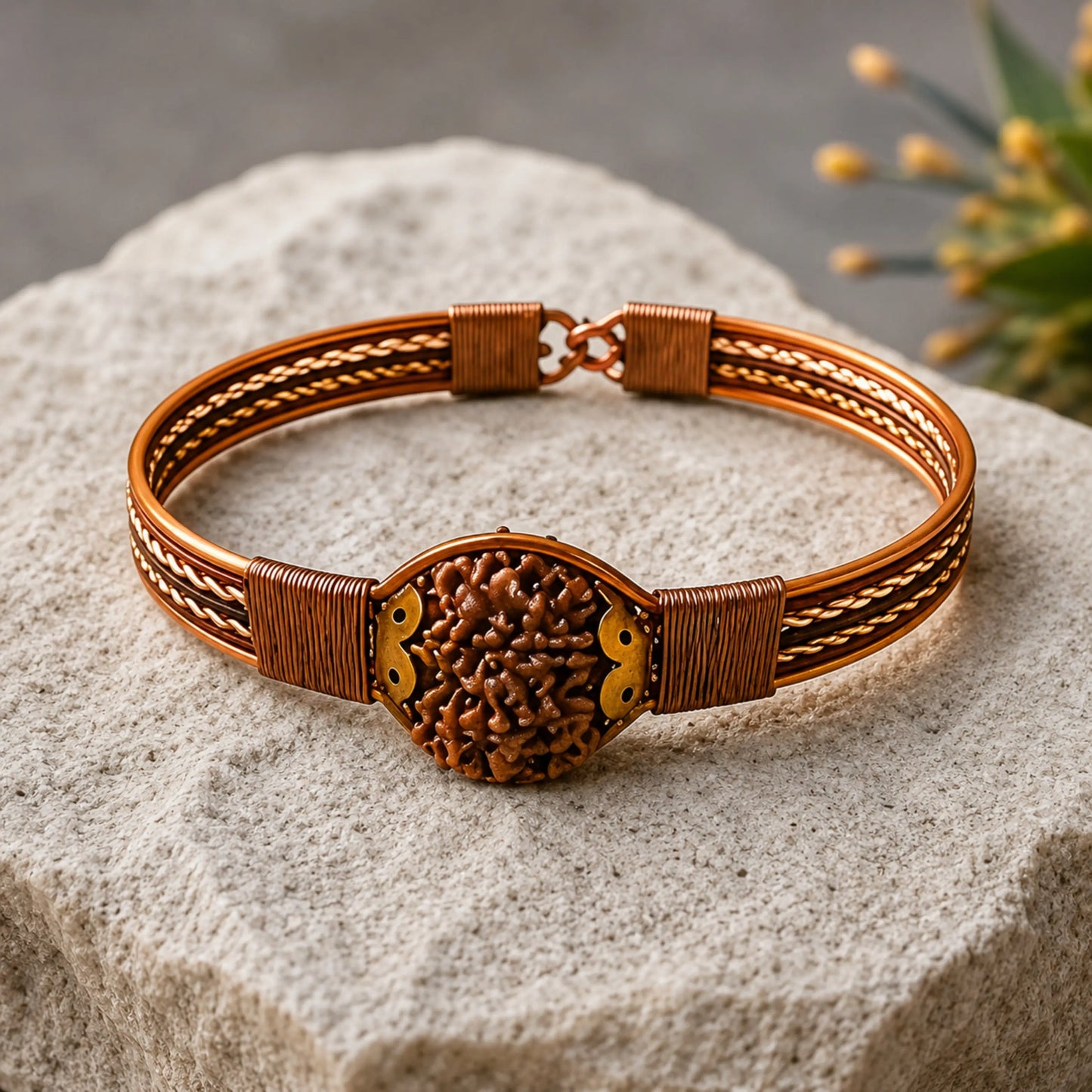 Asli Rudraksh Copper Kada