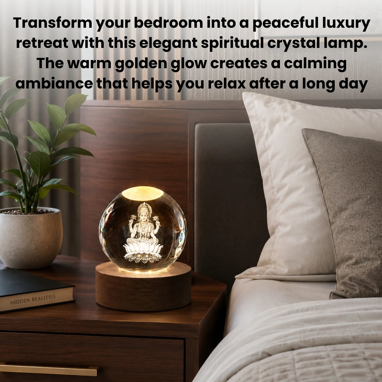 Premium Crystal Laxmi Maa Lamp
