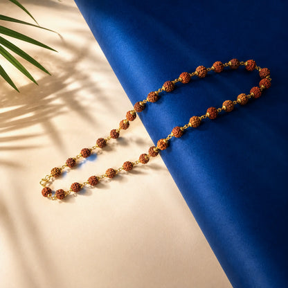 Gold plated Asli Rudraksh Mala - Tathastu hai to asli hai