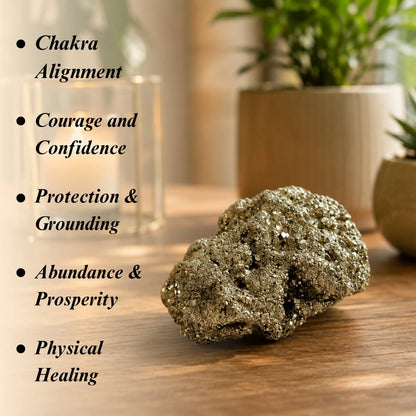 Raw Pyrite Stone - Wealth & Success Magnet for Vaastu