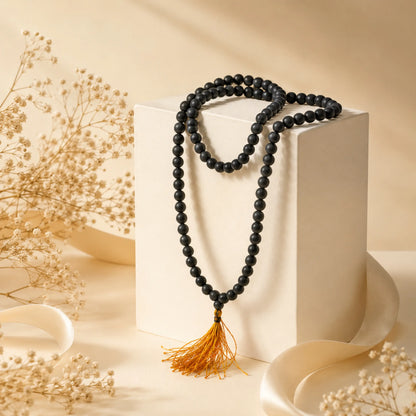 108+1 Divya Karungali Mala - Natural Ebony Wood Beads (Lab. Certified)