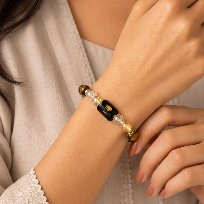 Leo (सिंह राशि) Bracelet Free Selenite Plate