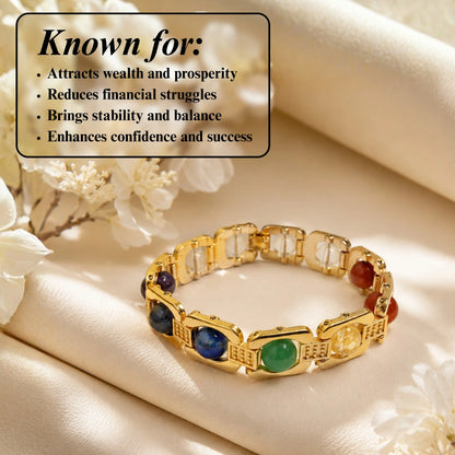 Gold Plated Essential 7 Chakra Bracelet