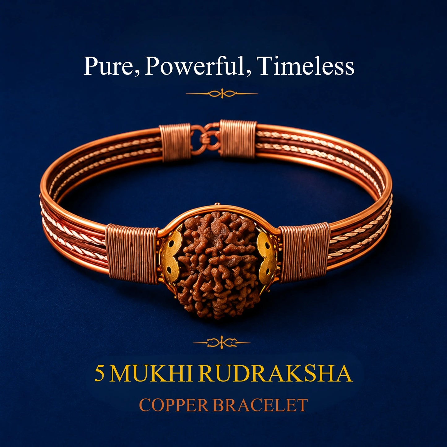 Asli Rudraksh Copper Kada