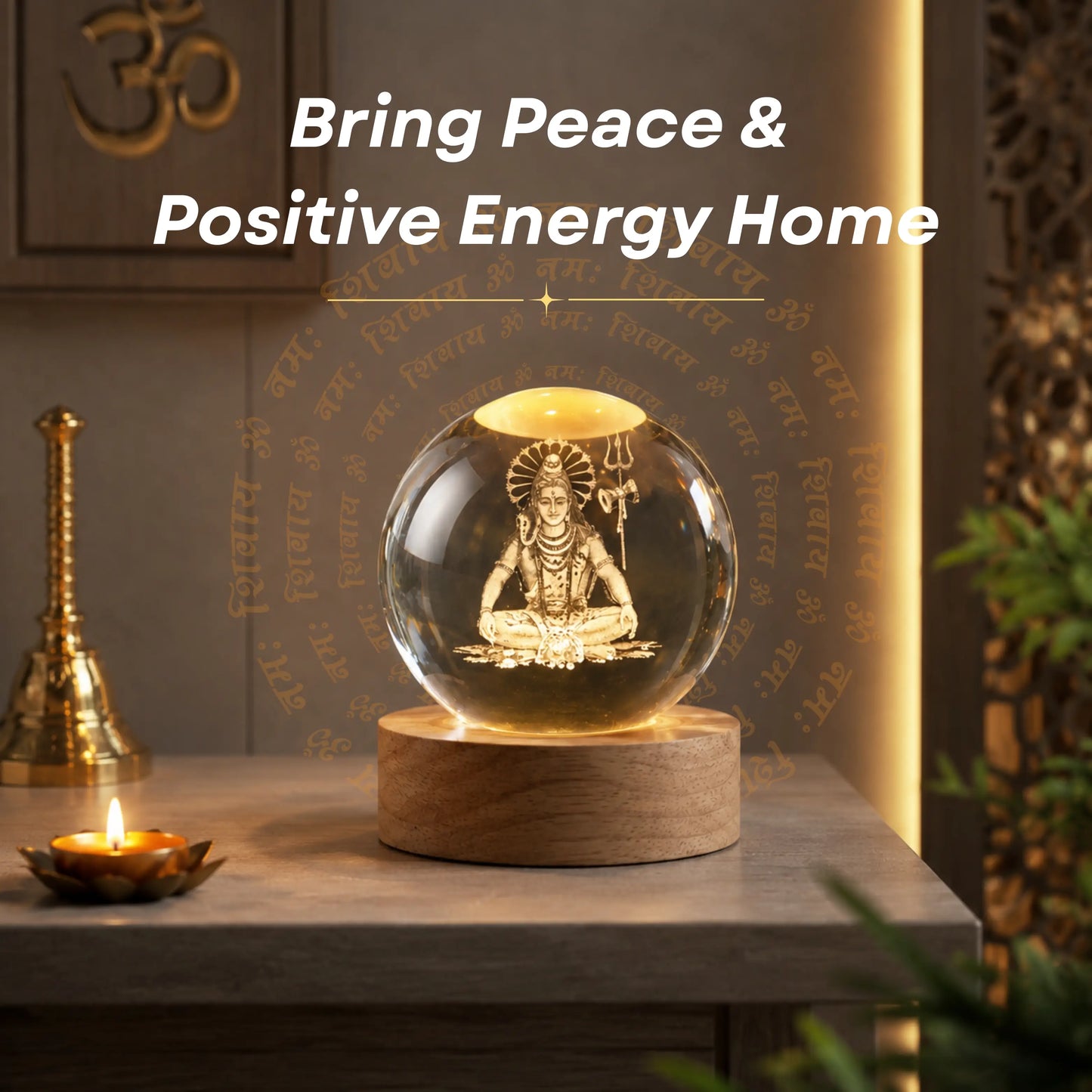 Premium Crystal Mahadev lamp