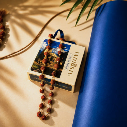 Gold plated Asli Rudraksh Mala - Tathastu hai to asli hai