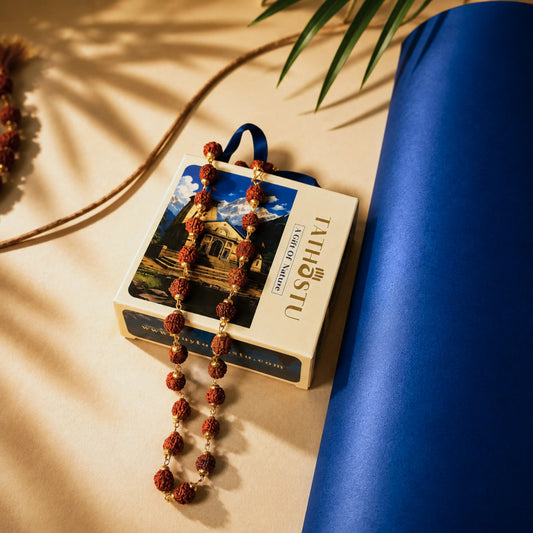 Gold plated Asli Rudraksh Mala - Tathastu hai to asli hai