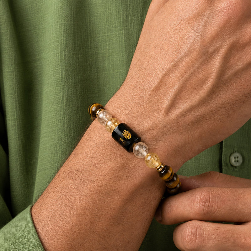 Leo (सिंह राशि) Bracelet Free Selenite Plate