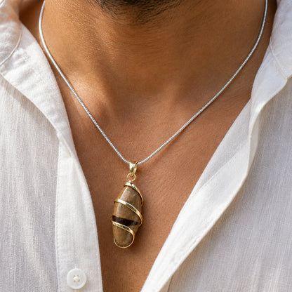 Original Narmada Shivling Pendent (Multicolour)