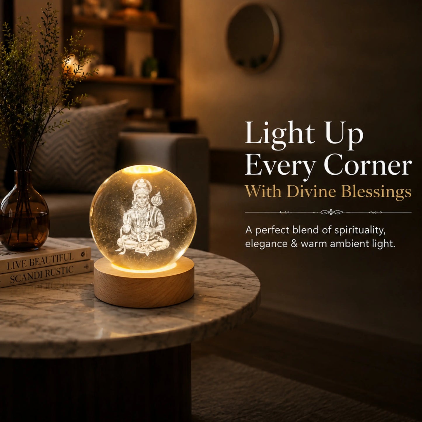 Premium Crystal hanuman ji Lamp