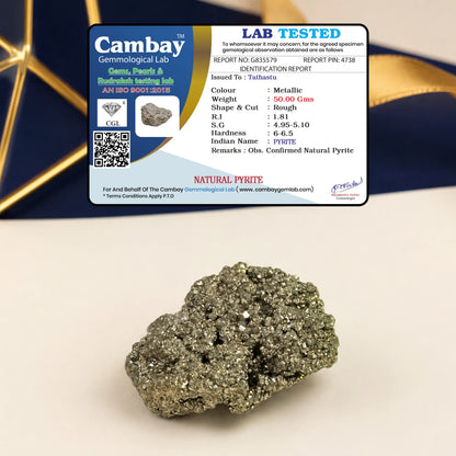Raw Pyrite Stone - Wealth & Success Magnet for Vaastu