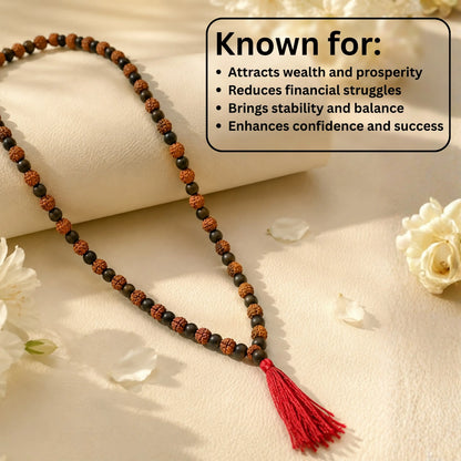 Divya Shaktam Rudraksha Karungali Mala - 108+1 Beads