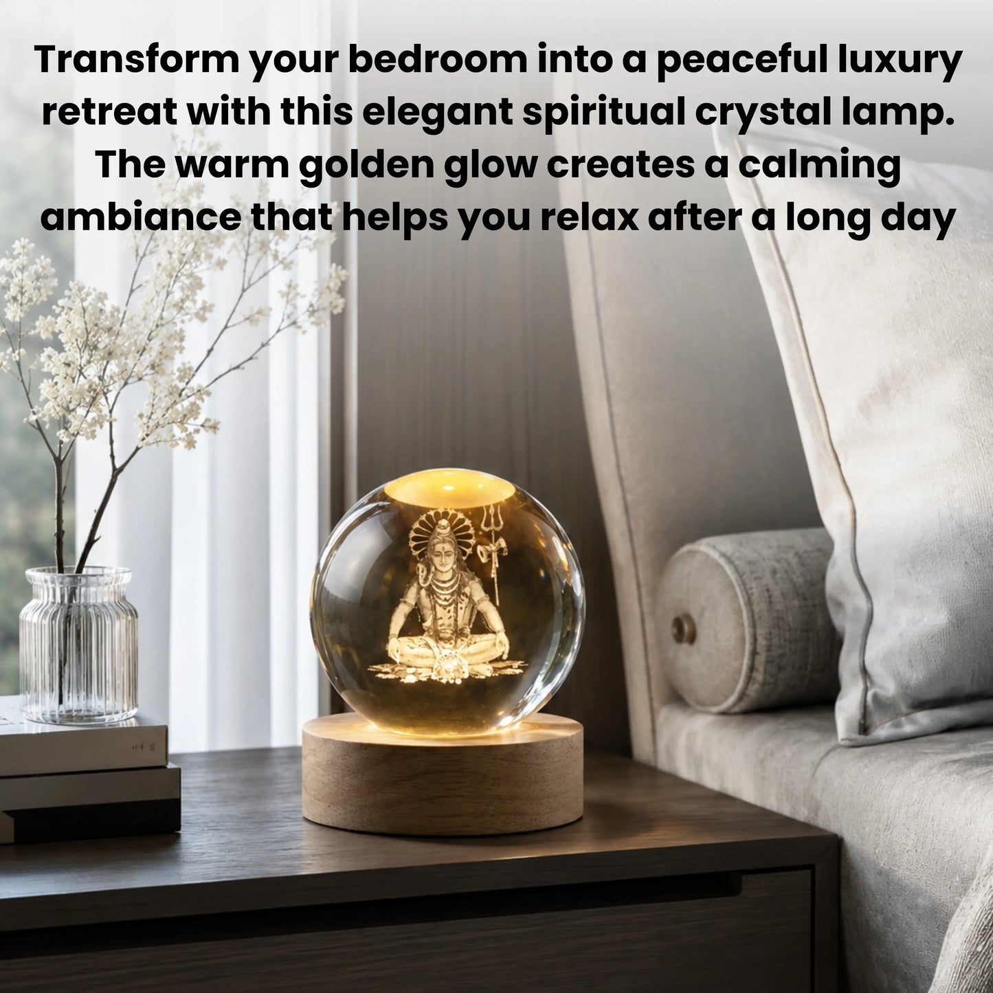 Premium Crystal Mahadev lamp