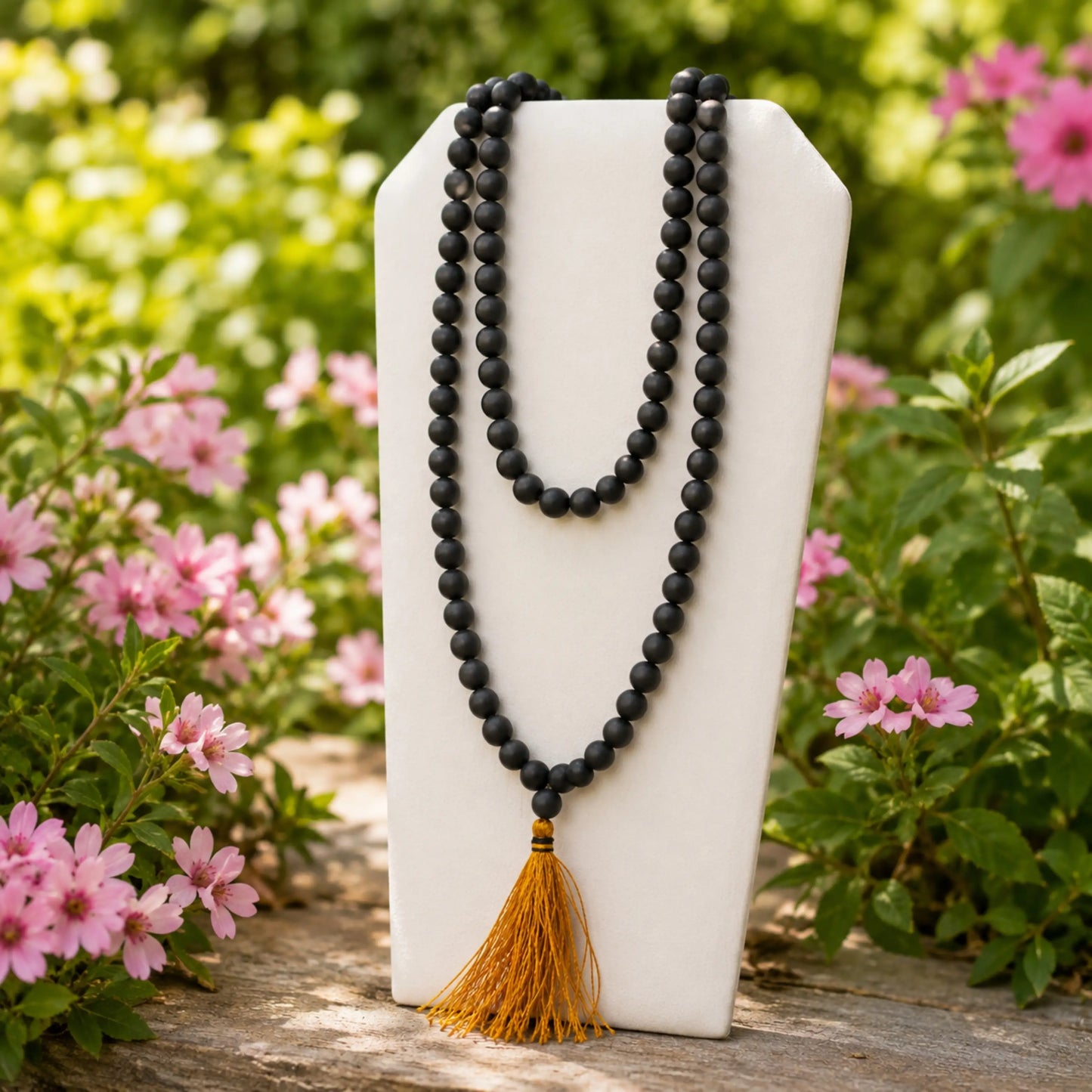 108+1 Divya Karungali Mala - Natural Ebony Wood Beads (Lab. Certified)