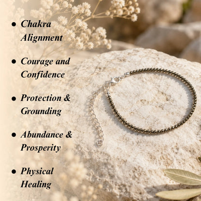 Dhanashree Asli Pyrite Anklet- Tathastu hai to asli hai