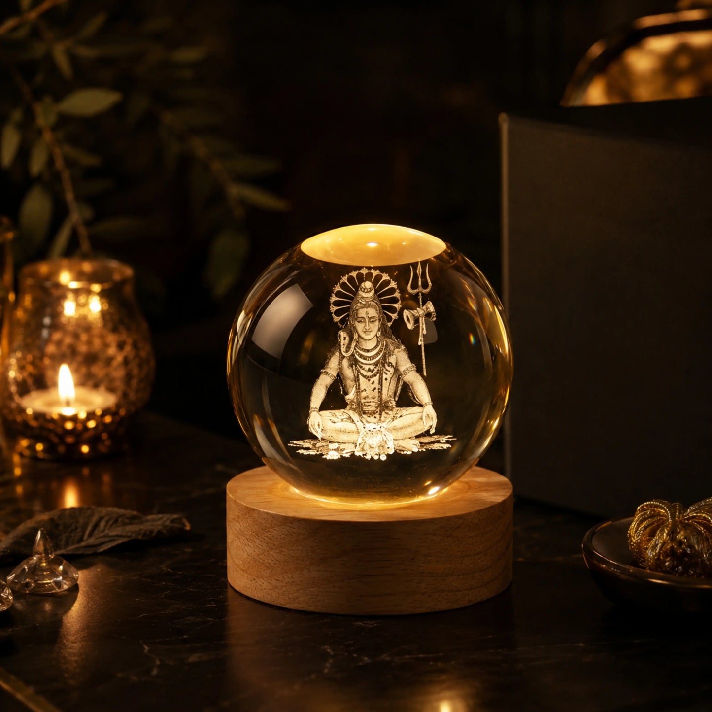 Premium Crystal Mahadev lamp