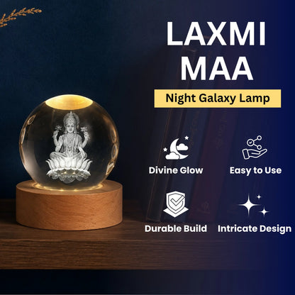Premium Crystal Laxmi Maa Lamp
