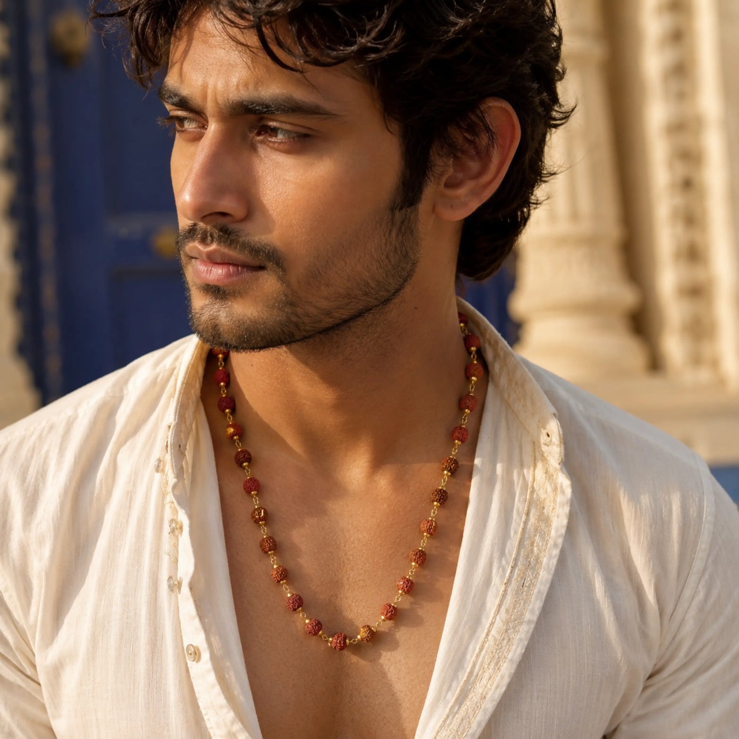 Gold plated Asli Rudraksh Mala - Tathastu hai to asli hai