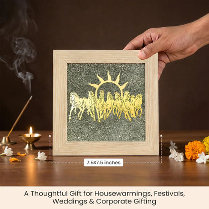 7 horse on raw pyrite frame