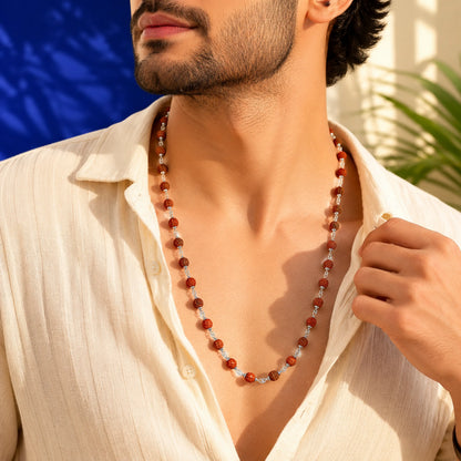 silver plated asli rudraksh mala- Tathastu hai to asli hai
