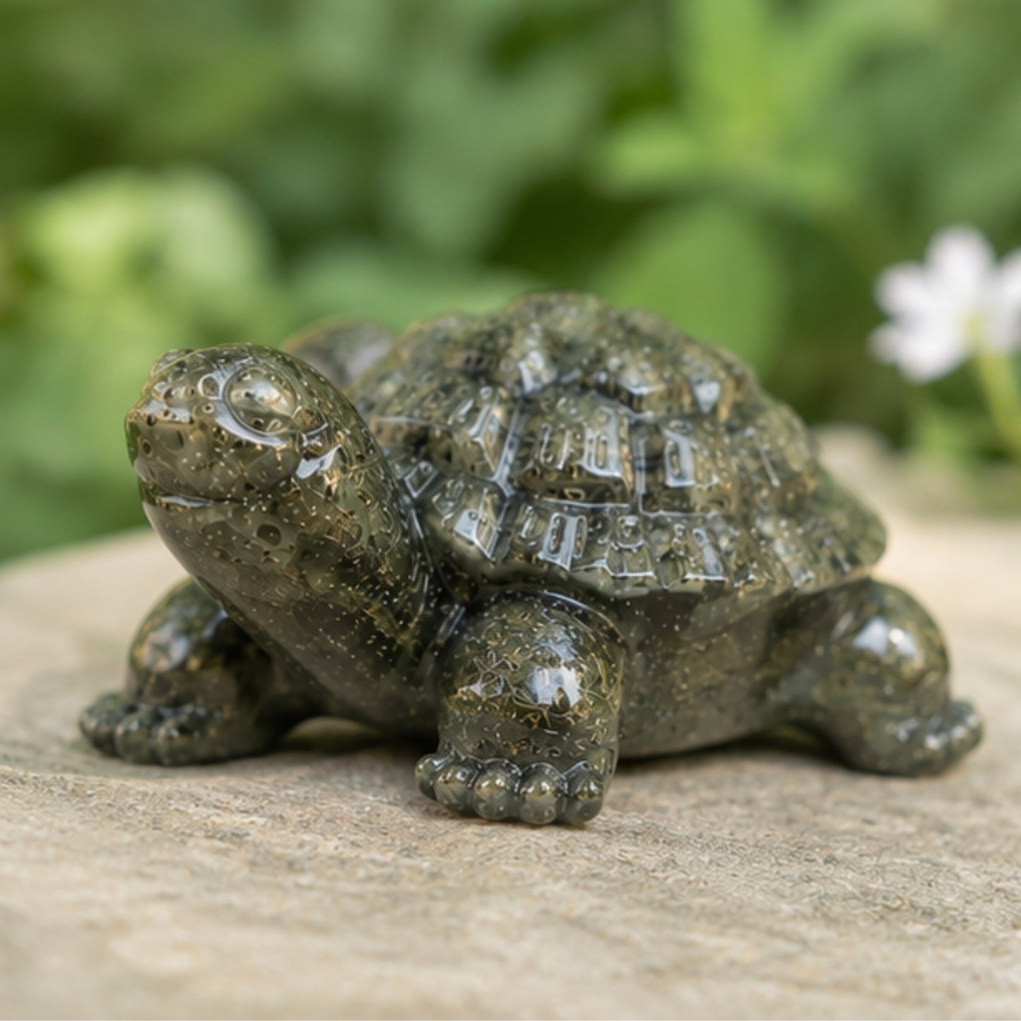 Pyrite Prosperity Tortoise “Kachhua” for Vaastu (Crystal Clear)