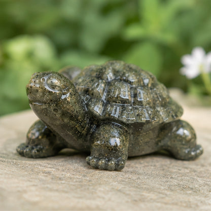 Pyrite Prosperity Tortoise “Kachhua” for Vaastu (Crystal Clear)